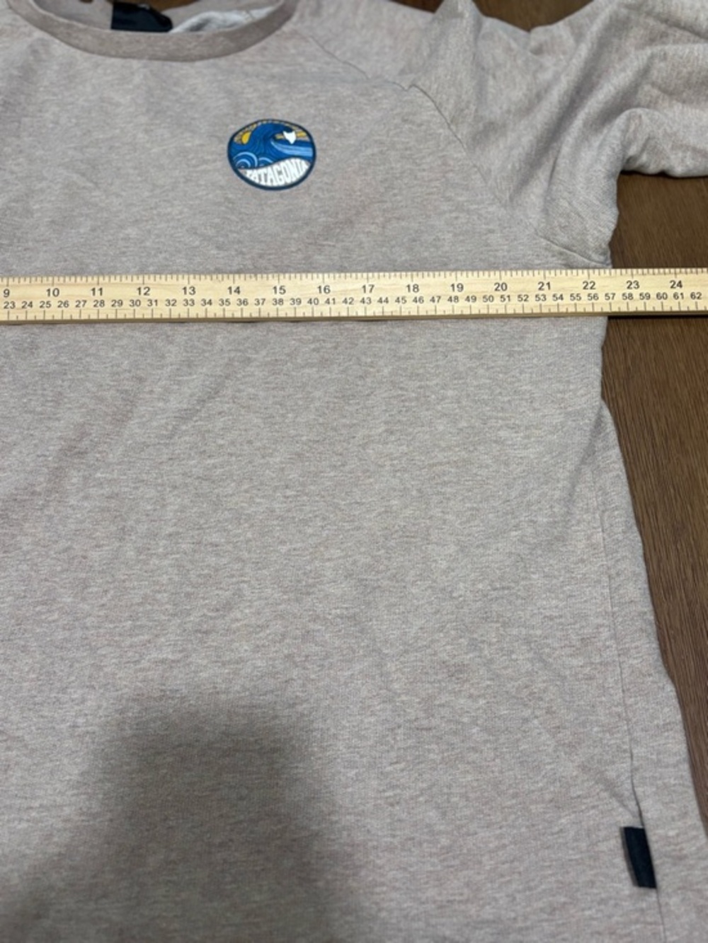 Patagonia Beige Graphic Long Sleeve‎ Tee Mens M - Picture 4 of 6